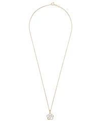Wrapped in Love Diamond Rose Pendant Necklace (1/4 ct. t.w.) in 10k Yellow Gold
