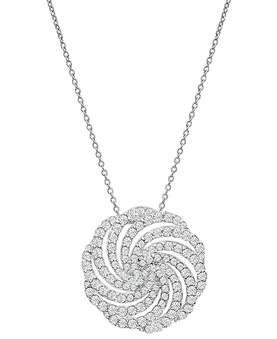 Wrapped in Love Diamond Swirl Pendant Necklace (1 ct. t.w.) in 14k White Gold