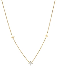 Wrapped Diamond Station Necklace (1/10 ct. t.w.) in 10k Yellow Gold