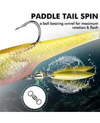 Gnuadz Easy Catch Pre-rigged Soft Swimbaits Vibrating Action Bass Fishing Lures