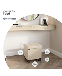 Nestl Inch Ottoman Storage Bench with Bins