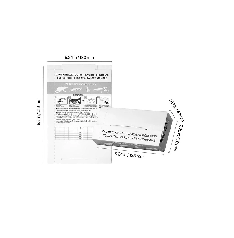 Sugift Insect Glue Trap 36 Pack Glue Boards Peanut Scent Foldable Design Sticky Pest Control Adhesive