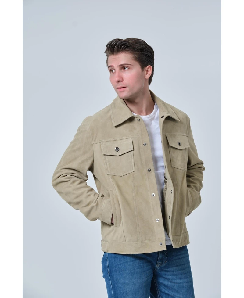Furniq Uk Men's Suede Jacket