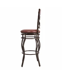 Gymax 2PCS Retro Swivel Bar Stools with Padded Seat Home Kitchen Pub Bistro