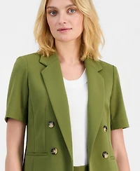 Anne Klein Petite Notch Collar Open-Front Blazer