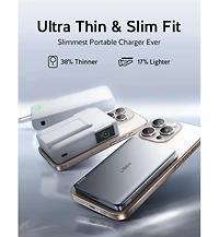 Lisen MagSafe Portable Charger 10000mAh, Ultra Slim Magnetic Wireless Power Bank, 15W Fast Charging Battery Pack for iPhone 17/16/15/14/13