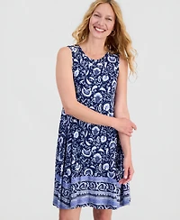 Style & Co Women's Printed Sleeveless Knit Dress, Macy's Exclusive
