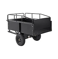 Sugift 750 lb Atv Trailer 15 cu ft Steel Dump Cart for Lawn Mower