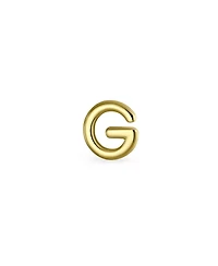 Bling Jewelry Abc Tiny 14K Gold Alphabet Letter Initial 1 Piece Stud Earring Piercing Screw-Back