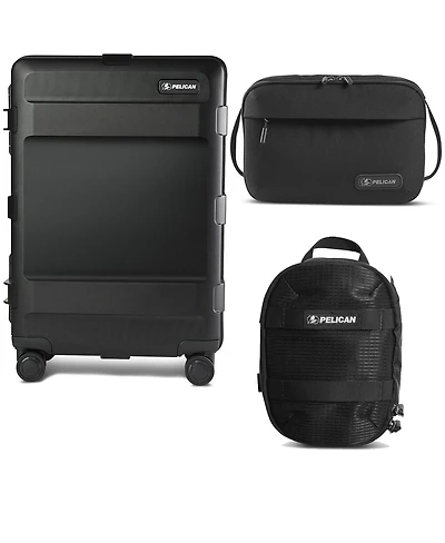 Pelican Atx 25" Waterproof Wheeled Check-In Hard Travel Case, Bundle with DK5 ModPak Toiletry Bag and Pcs ModPak Small Packing Cube