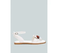 London Rag Womens Morgine Beaded Flat Sandals