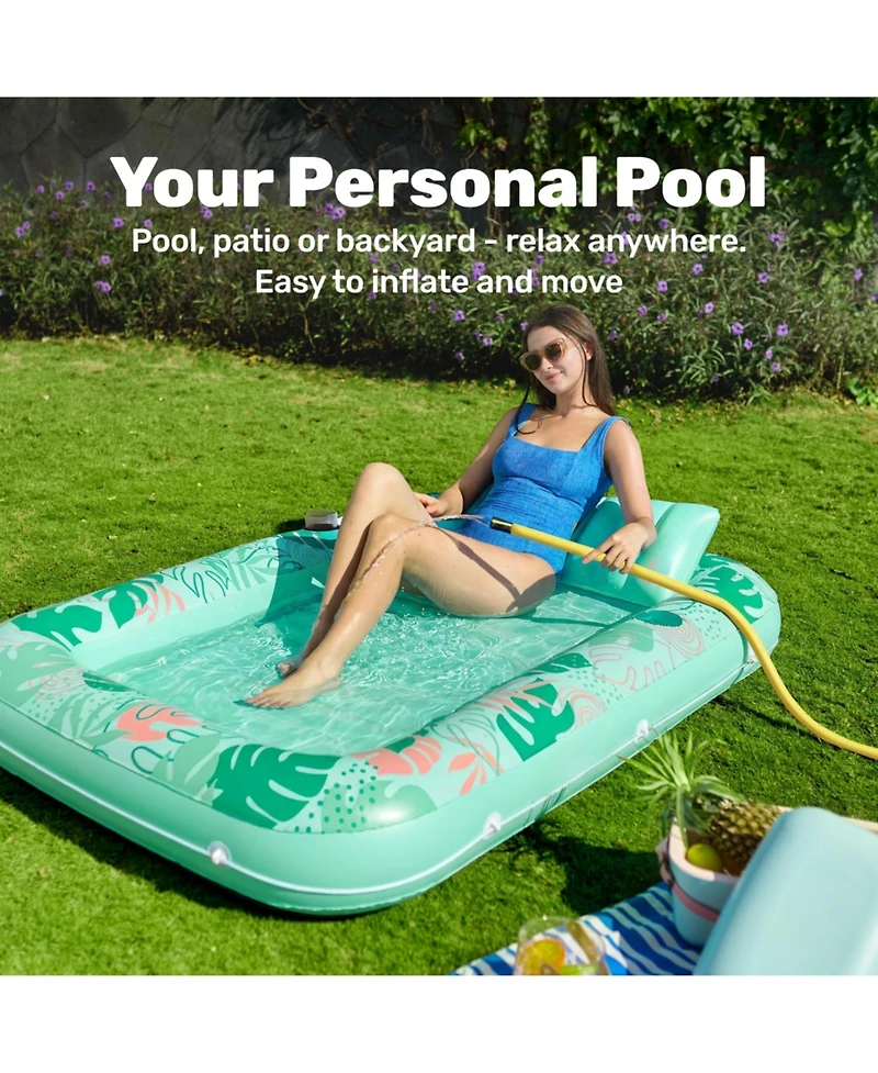 Gnuadz Inflatable Tanning Pool Lounger Float Pillow Raft Lounge 70"x46