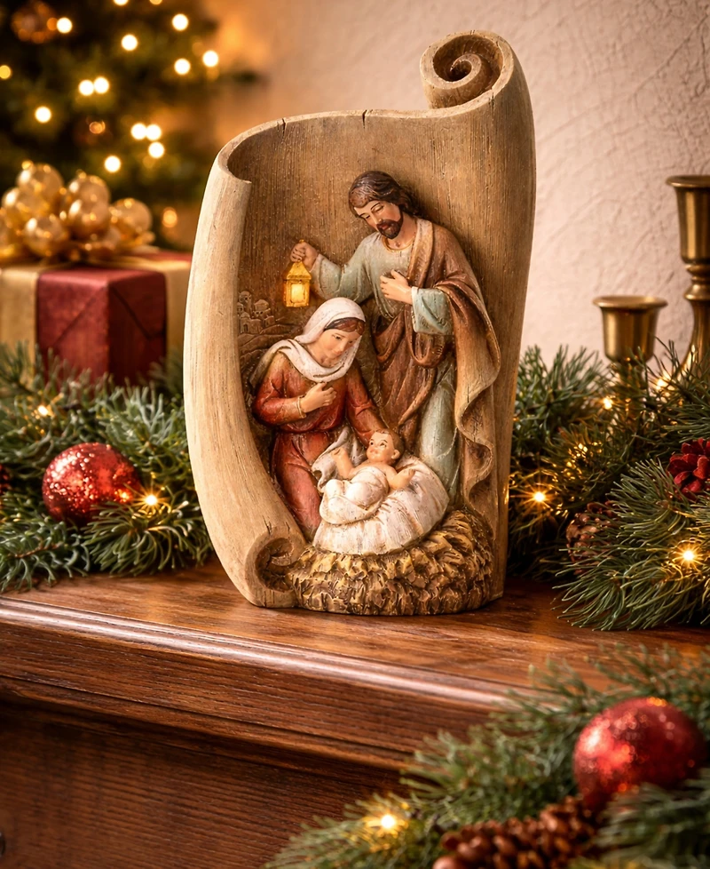 Napco Holy Family with Scroll