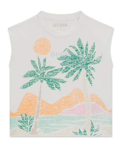Guess Girls' 7-16 Boxy Slub Short Sleeve T-Shirt