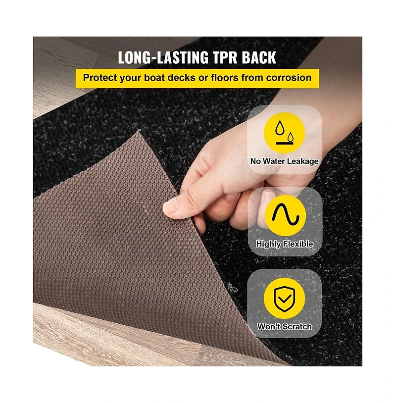 Sugift Waterproof Marine Boat Carpet 32 oz Anti Uv with Marine Latex Backing