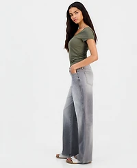 Celebrity Pink Juniors' Curvy Baggy Wide-Leg Jeans