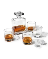 Closeout! Godinger Decanter Set with Decanter, 4 Classic Dof Glasses, and 4 Stones