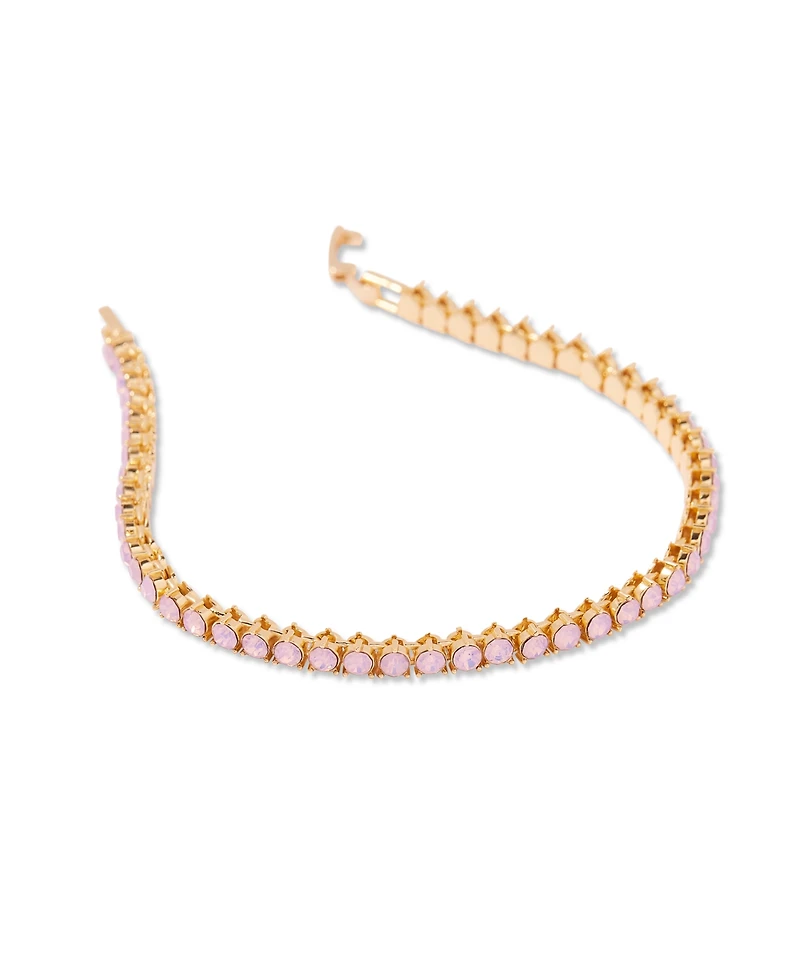 brook & york Gold-Tone Plated Isabella Opal Blush Tennis Bracelet
