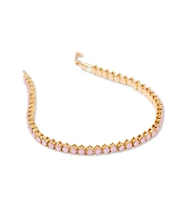 brook & york Gold-Tone Plated Isabella Opal Blush Tennis Bracelet