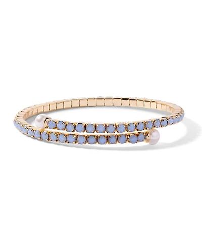 brook & york Gold-Tone Plated Isabella Opal Coil Tennis Bracelet