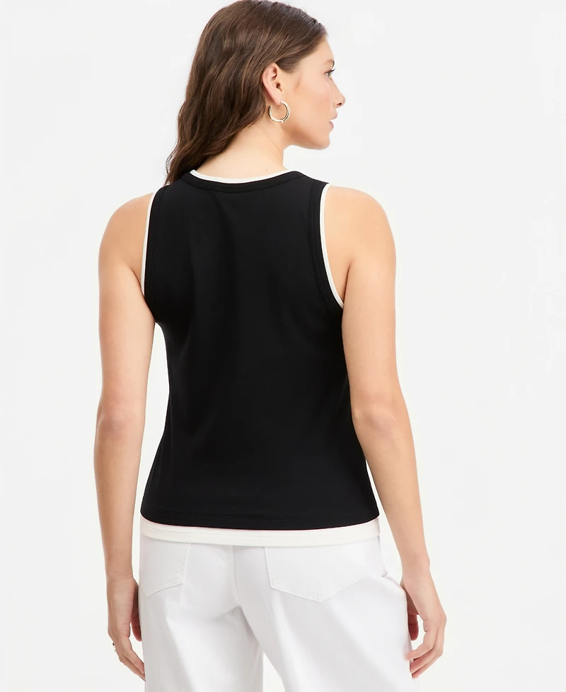 On 34th Women's Micro Rib Faux-Layered Tank Top, Macy's Exclusive