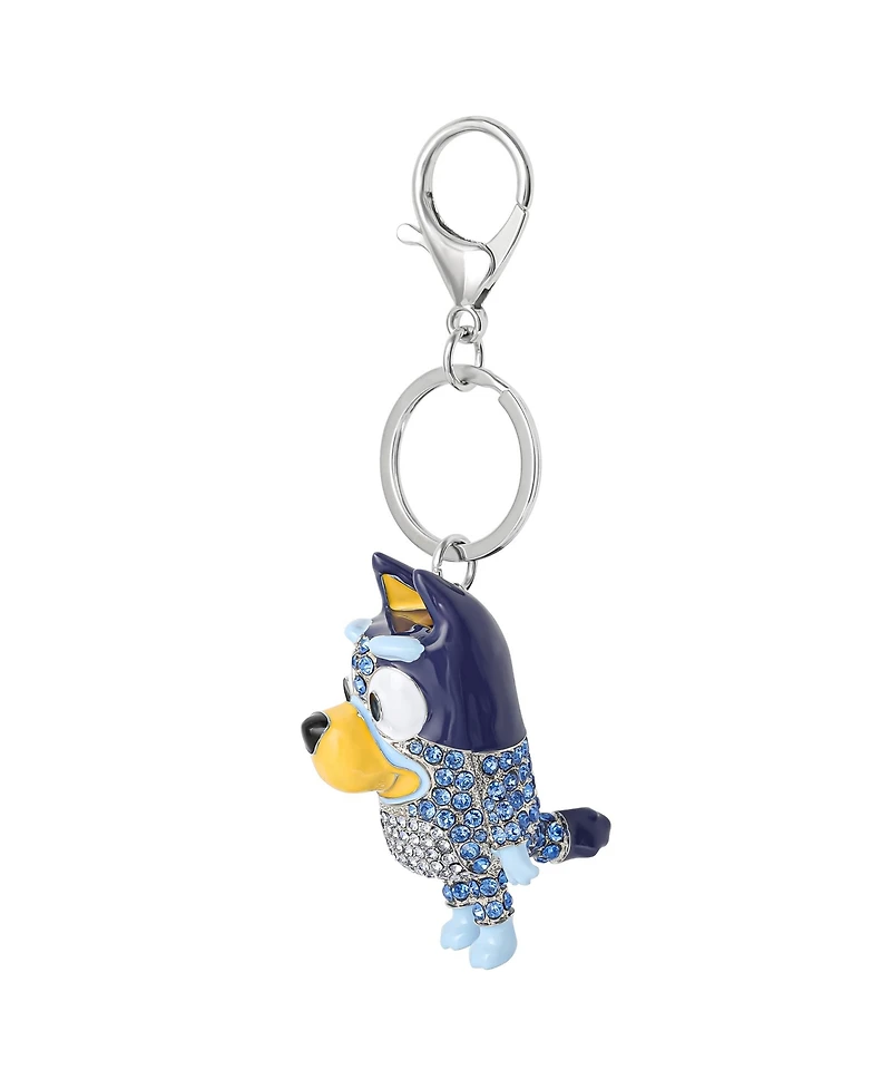 Bluey Bag Charm Pave Crystal, Official License Charm Keychain with Lobster Clip