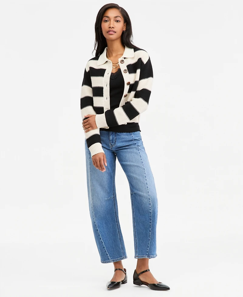 On 34th Women's Long Sleeve Bold Stripe Cardigan, Macy's Exclusive