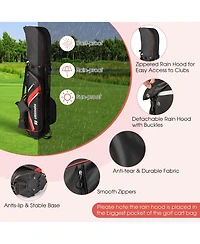 Gymax Golf Stand Bag Golf Club Bag w/ 14 Way Top Dividers & 6 Pockets & Carrying Handles