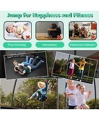 Gymax 12FT Recreational Trampoline w/ Ladder Enclosure Net Safety Pad Outdoor