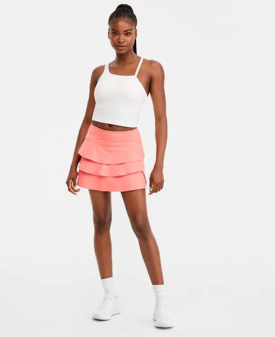 Id Ideology Women's Compression Flounce Skort, Macy's Exclusive