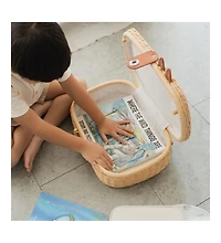 Momiji Kitty Handcrafted Rattan Suitcase