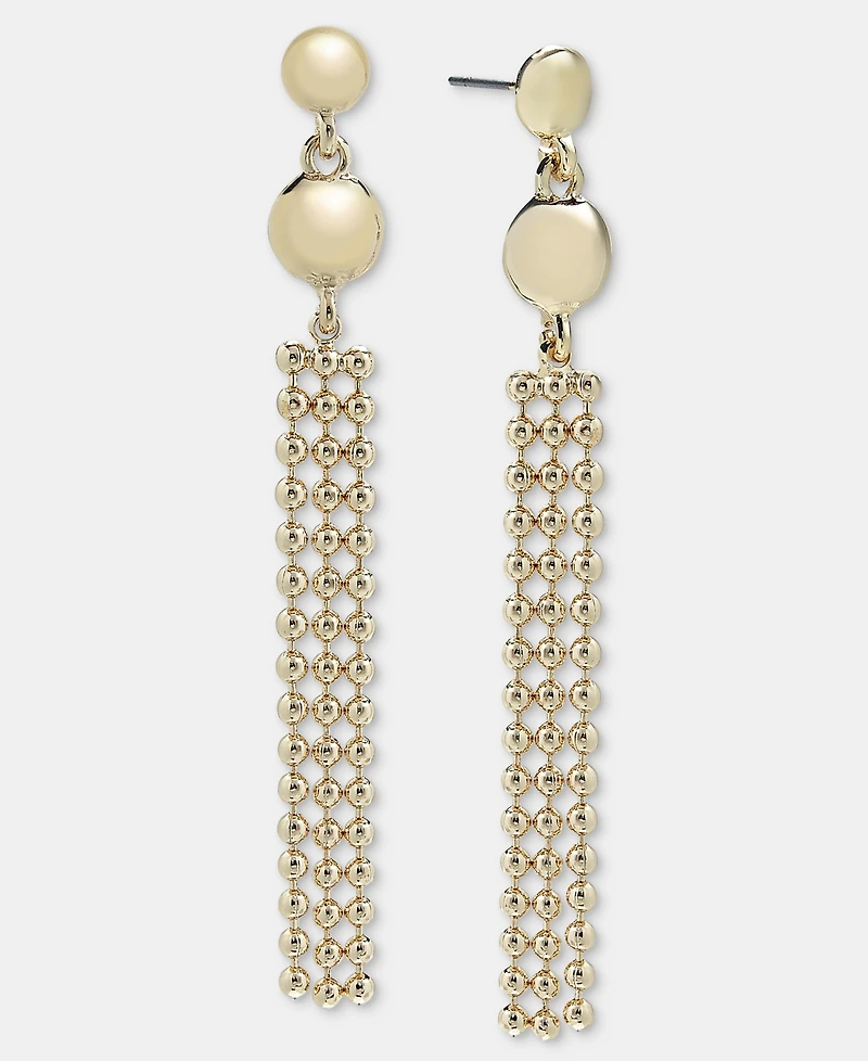 Anne Klein Beaded Linear Drop Earrings