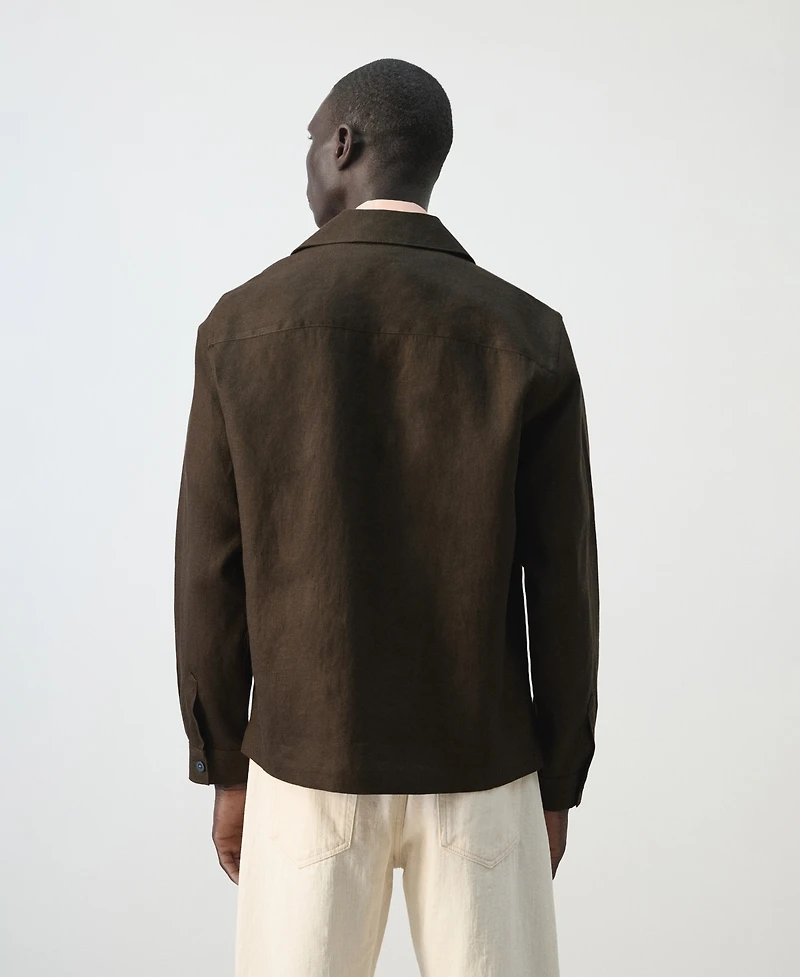 Mango Men's Bowling Collar Overshirt