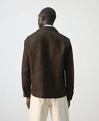 Mango Men's Bowling Collar Overshirt