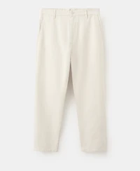 Mango Men's Regular-Fit Cotton-Linen-Blend Pants