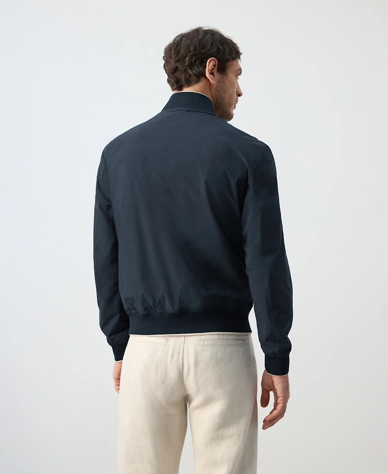 Mango Men's Lightweight Water-Repellent Bomber Jacket