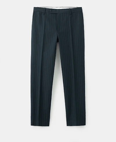 Mango Men's Pinstripes Regular-Fit Linen-Blend Pants