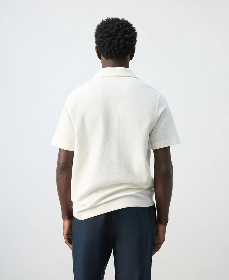 Mango Men's Regular-Fit Textured Polo Shirt