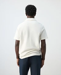 Mango Men's Regular-Fit Textured Polo Shirt