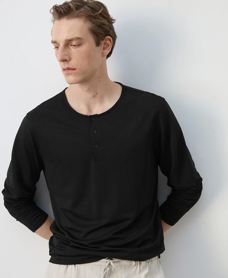 Mango Men's Henley T-Shirt