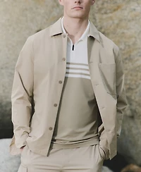 Mango Men's Non-Iron Pocket Overshirt
