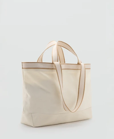 Mango Men's Piping Detail Tote Bag