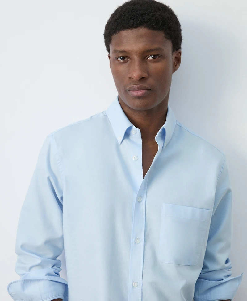 Mango Men's Regular-Fit Oxford Shirt