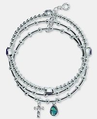 Anne Klein Cross Charm Stretch Bracelets, 3-Piece Set