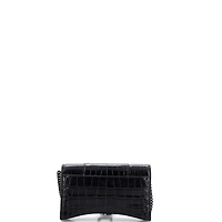 Pre-Owned Balenciaga Hourglass Chain Wallet Embossed Leather