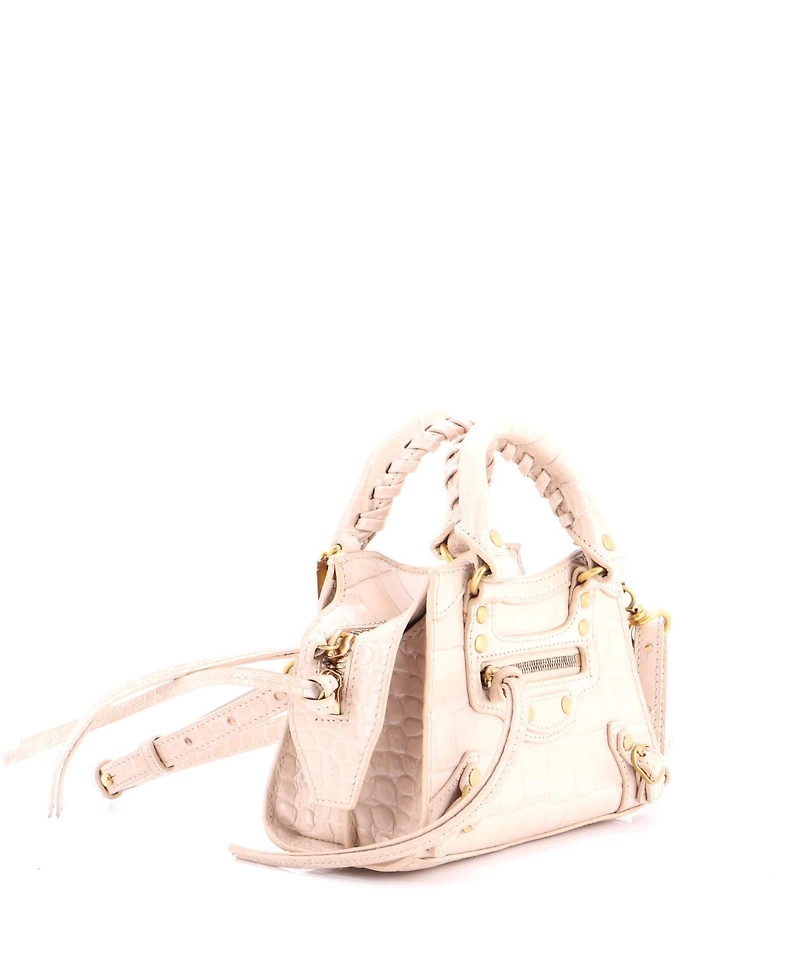 Pre-Owned Balenciaga Nano Neo Classic City Bag Embossed Leather