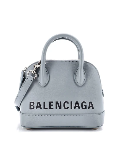 Pre-Owned Balenciaga Xxs Logo Ville Bag Leather