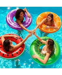 Gnuadz 6 Pack Pool Floats Swim Tubes Rings Balls Fruit