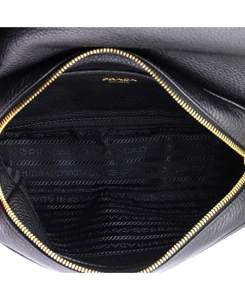 Pre-Owned Prada Small Flap Zip Crossbody Bag Vitello Phenix