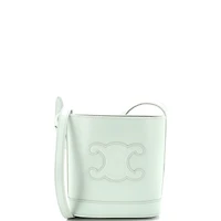 Pre-Owned Celine Small Cuir Triomphe Bucket Bag Leather